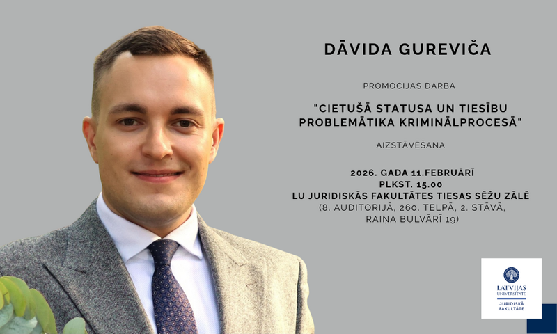 Promocijas darbu aizstāvēs Dāvids Gurevičs