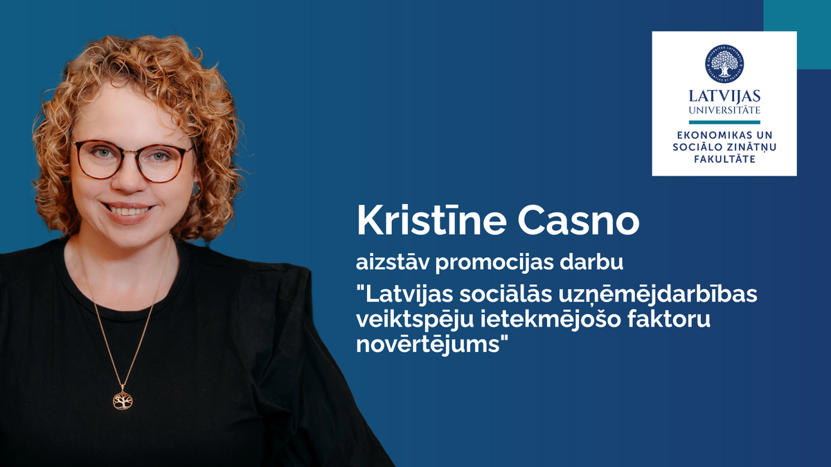Kristīnes Casno promocijas darba aizstāvēšanas paziņojuma vizuālis